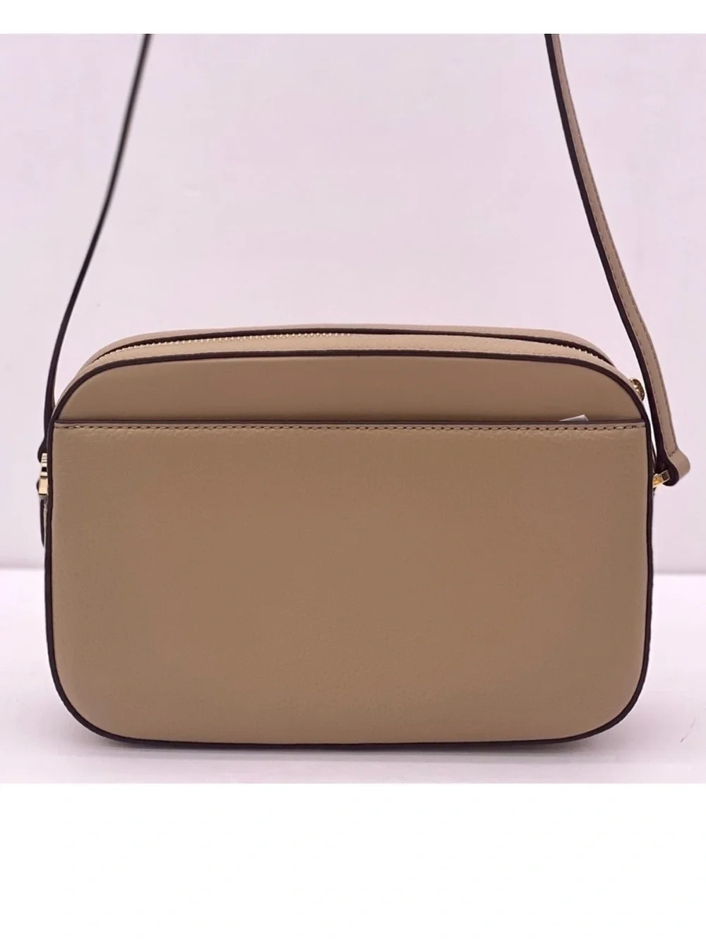 Michael Kors Large EW Zip Chain Crossbody Bag Camel color with real calf